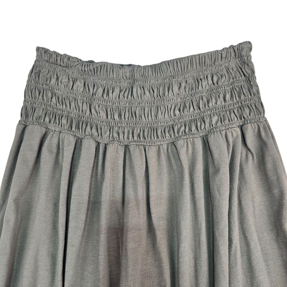 Universal Thread Strapless Dress Large Olive Green Smocked Midi Cover Up - Picture 3 of 9